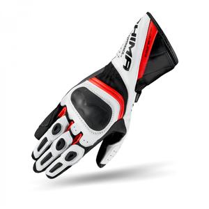 Mănuși pentru motociclete Shima Miura negru-alb-albastru-roșu-fluo