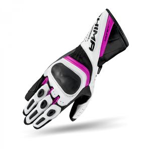 Mănuși pentru motociclete Shima Miura negru-alb-roz