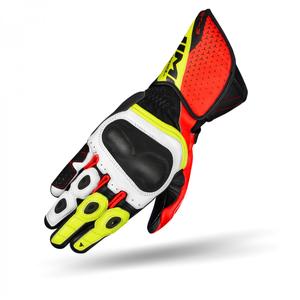 Mănuși pentru motociclete Shima ST-3 negru-alb-roșu-galben-fluo