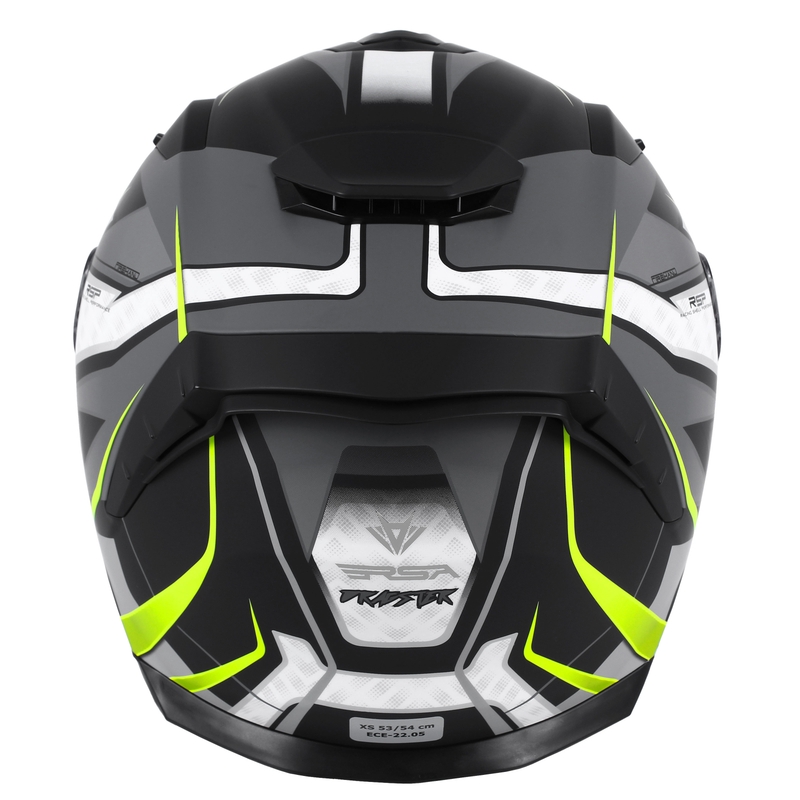 RSA Rapid Rapid negru-gri-alb-alb-albastru-galben-fluo cască de motocicletă integrală lichidare