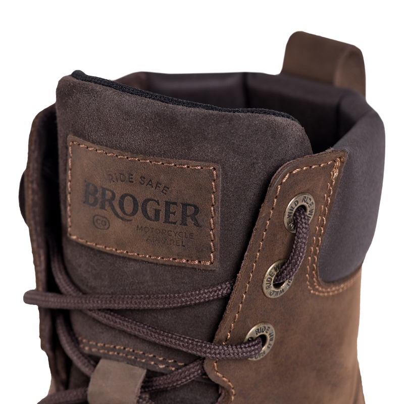 Ghete moto BROGER Alaska II maro la reducere lichidare