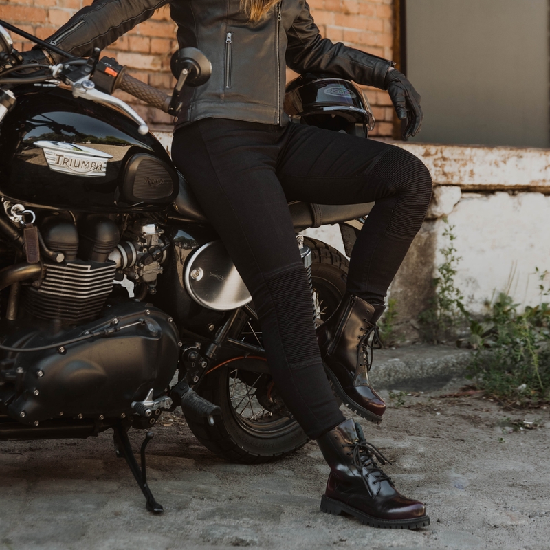 Colanți motociclistă pentru femei Ozone Chica negri