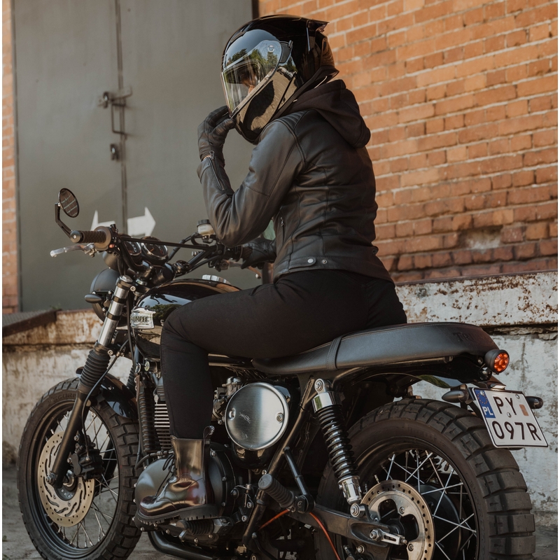Colanți motociclistă pentru femei Ozone Chica negri