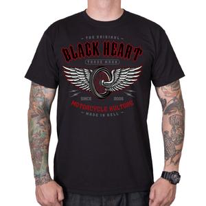 Tricou negru pentru bărbați Black Heart Motorcycle Kulture