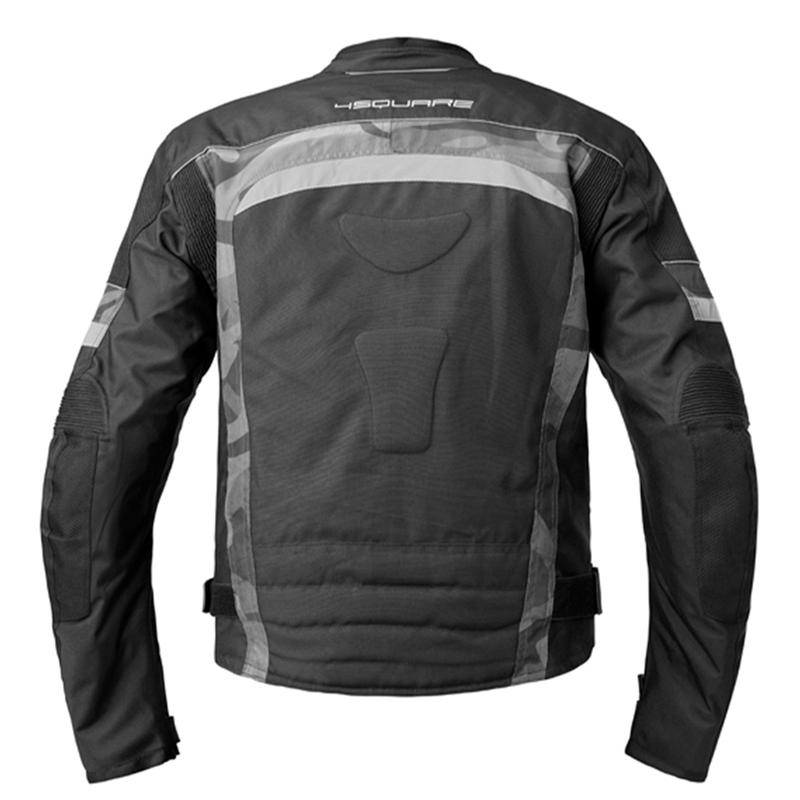 Geacă de motocicletă 4SQUARE Titan negru-gri camuflaj camuflat lichidare