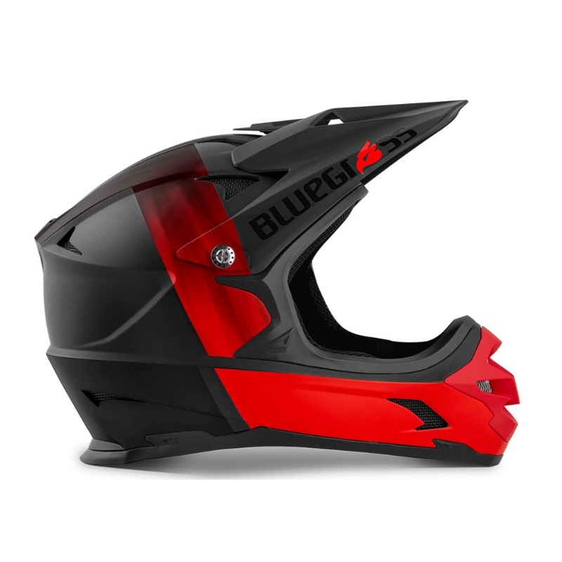 Cască de ciclism BLUEGRASS Intox negru-roșu lichidare