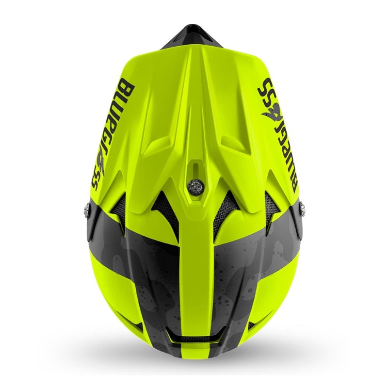 Cască de ciclism BLUEGRASS Intox camo fluo galben-negru lichidare