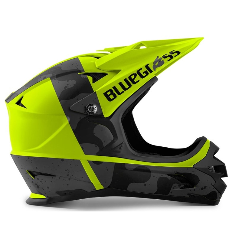 Cască de ciclism BLUEGRASS Intox camo fluo galben-negru lichidare
