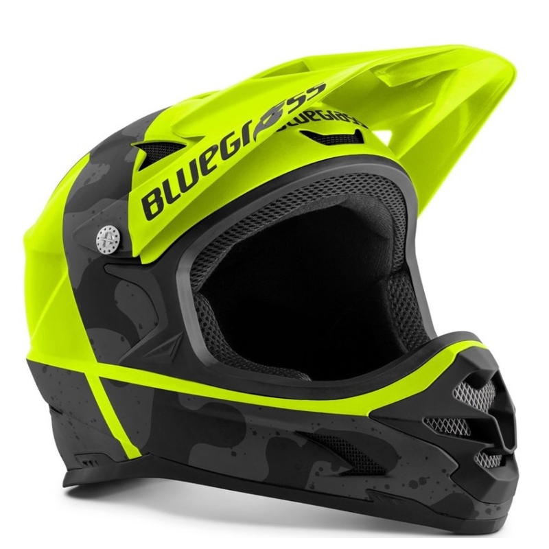 Cască de ciclism BLUEGRASS Intox camo fluo galben-negru lichidare