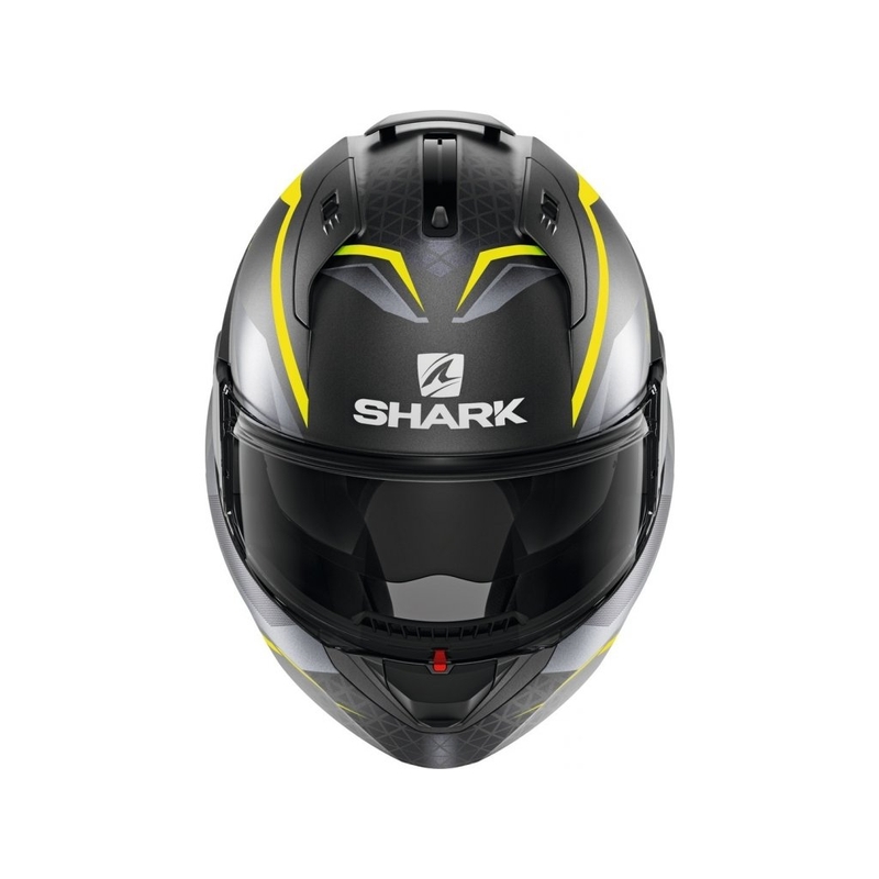 Cască de protecție SHARK EVO-ES Yari gri-argintiu-galben-fluo