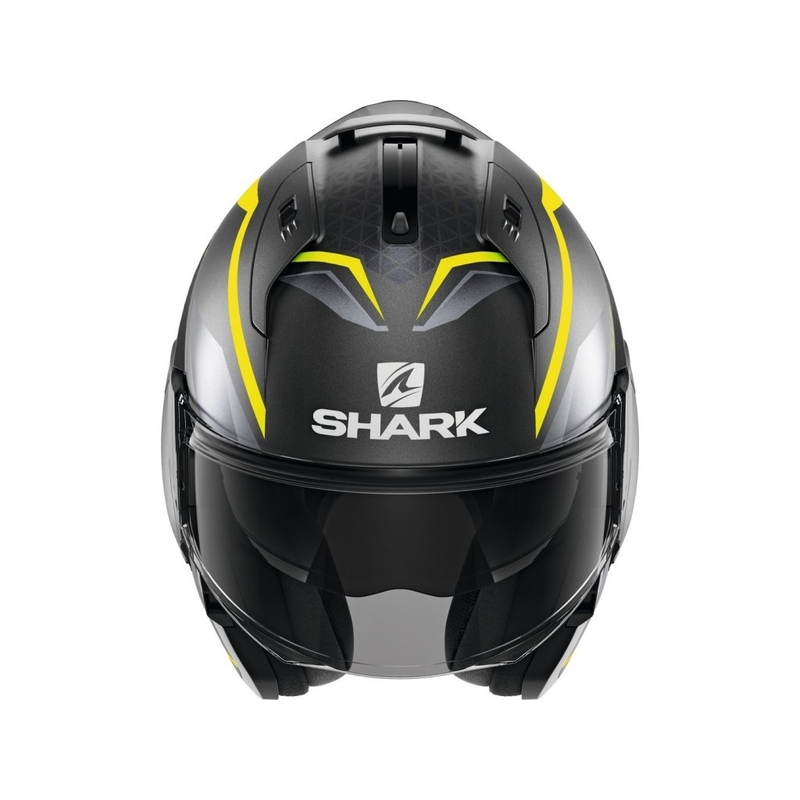 Cască de protecție SHARK EVO-ES Yari gri-argintiu-galben-fluo