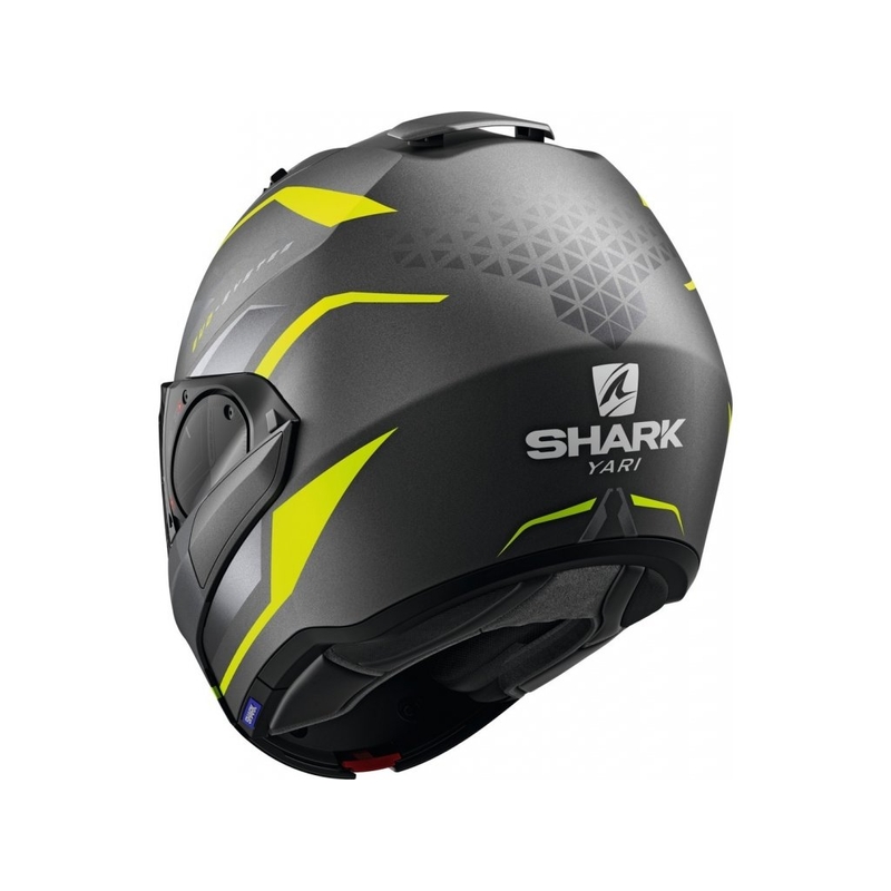 Cască de protecție SHARK EVO-ES Yari gri-argintiu-galben-fluo
