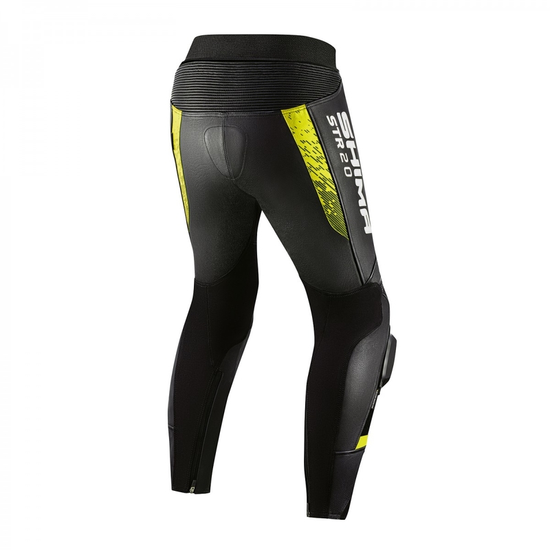 Pantaloni de motocicletă Shima STR 2.0 negru-galben-fluo