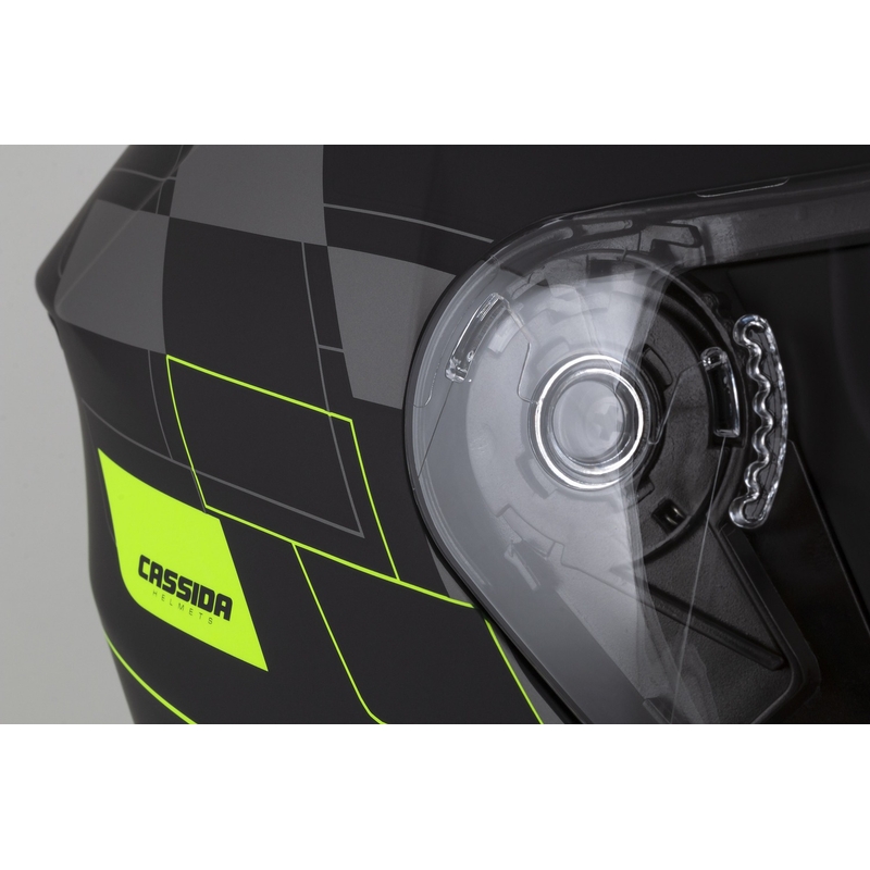 Cassida Jet Tech Roxor cască de motocicletă deschisă negru-gri-galben-fluo mată lichidare