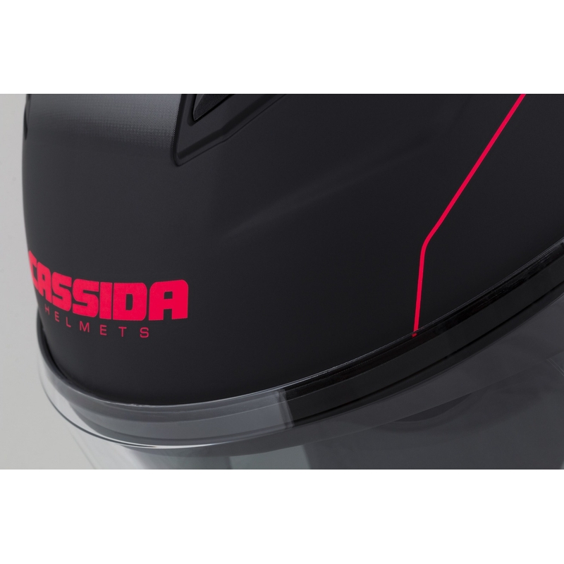 Cassida Jet Tech Roxor cască de motociclist deschisă negru-gri-fluo roșu mat