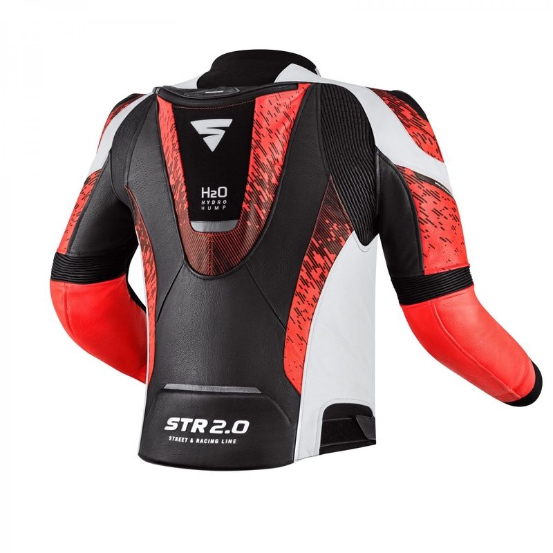 Shima STR 2.0 negru-alb-alb-roșu-fluo jachetă de motocicletă