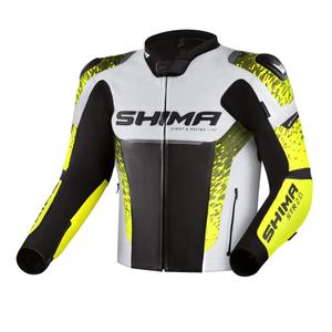 Jachetă pentru motociclete Shima STR 2.0 negru-alb-alb-galben-fluo