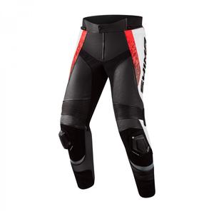 Shima STR 2.0 negru-alb-alb-roșu-fluo pantaloni de motocicletă