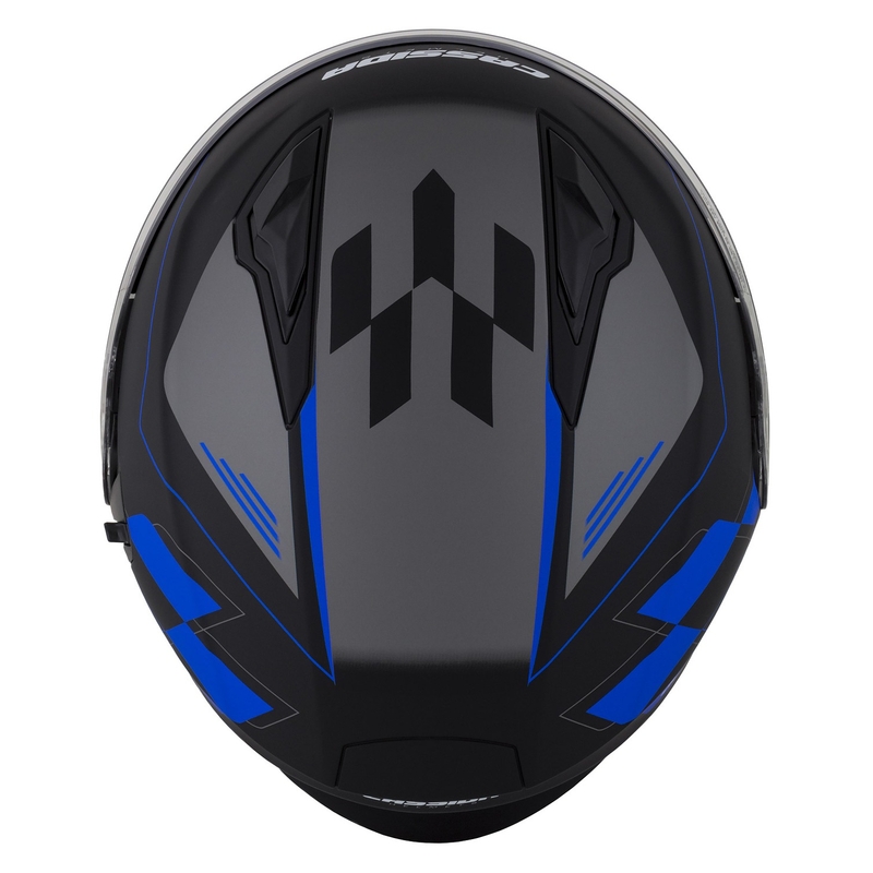 Cască de motocicletă Cassida Jet Tech Roxor Black-Grey-Blue Matte Open Moto Helmet