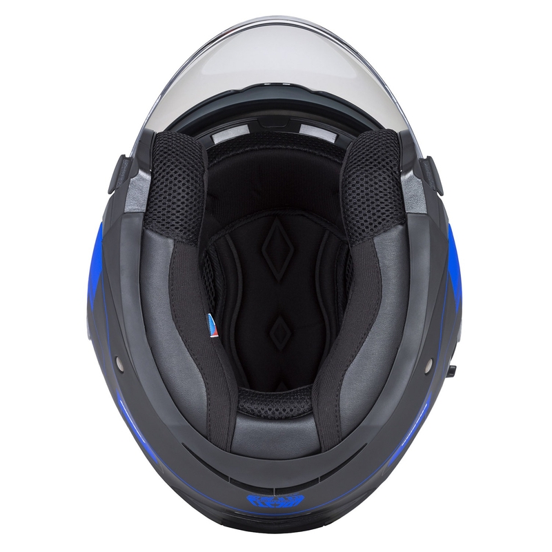 Cască de motocicletă Cassida Jet Tech Roxor Black-Grey-Blue Matte Open Moto Helmet