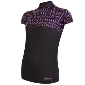 Tricou Sensor Wave negru pentru femei - mânecă scurtă lichidare
