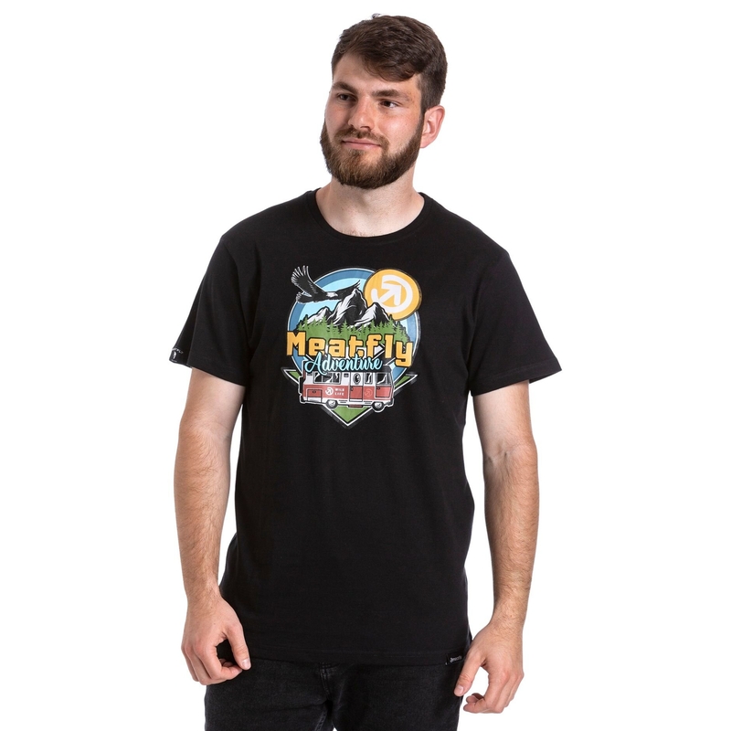 Tricou Meatfly Mounty negru lichidare