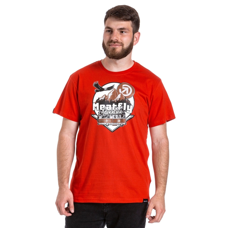 Tricou Meatfly Mounty roșu lichidare