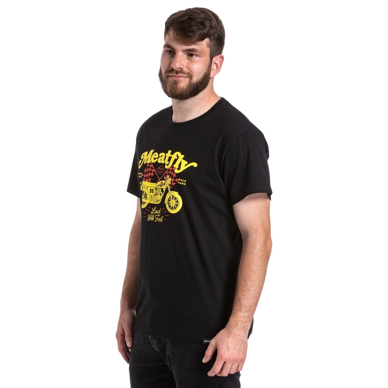 Tricou Meatfly Loud And Fast negru lichidare