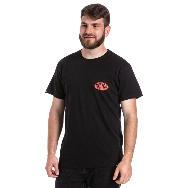 Tricou Meatfly Ride Till Death portocaliu și negru lichidare