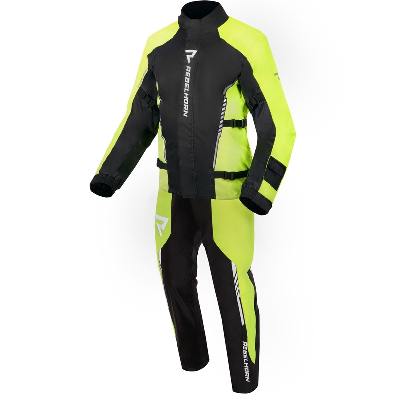 Jachetă de ploaie Moto Rebelhorn Patrol galben fluo-negru