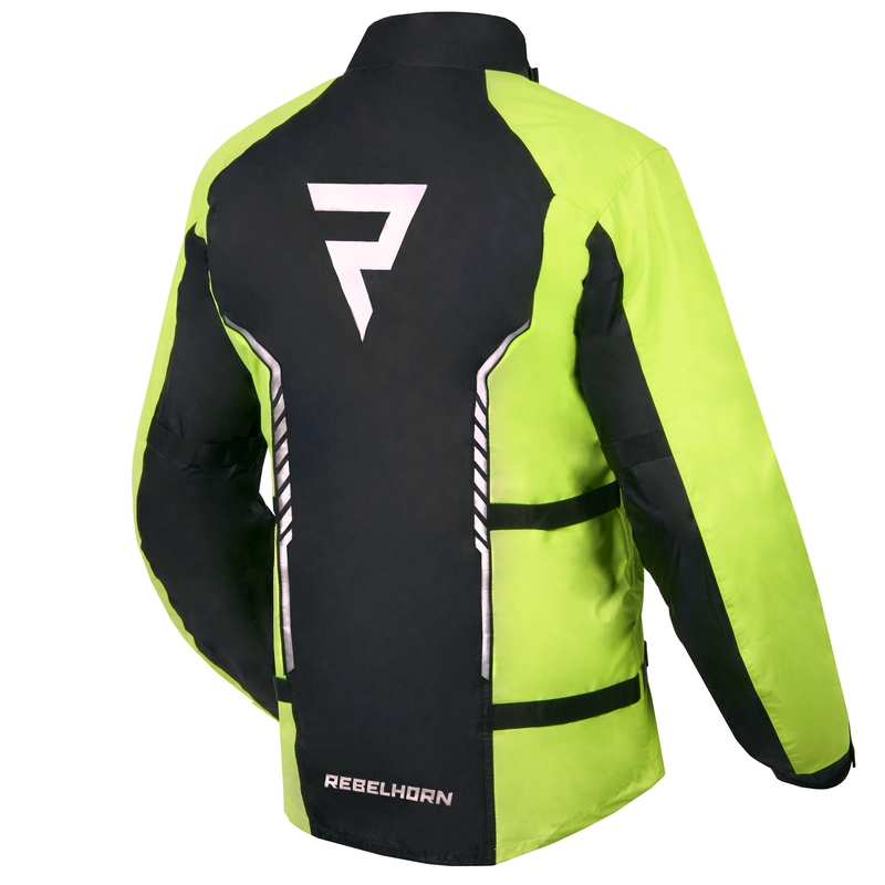 Jachetă de ploaie Moto Rebelhorn Patrol galben fluo-negru