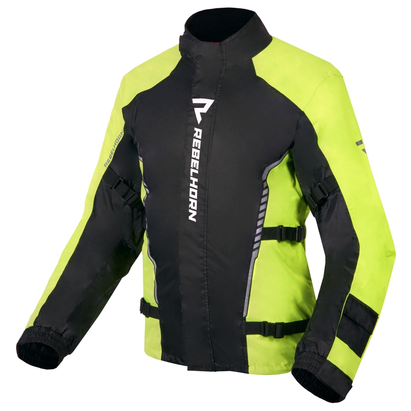 Jachetă de ploaie Moto Rebelhorn Patrol galben fluo-negru