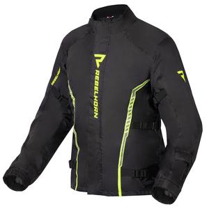 Jachetă de ploaie Moto Rebelhorn Patrol negru-galben-fluo