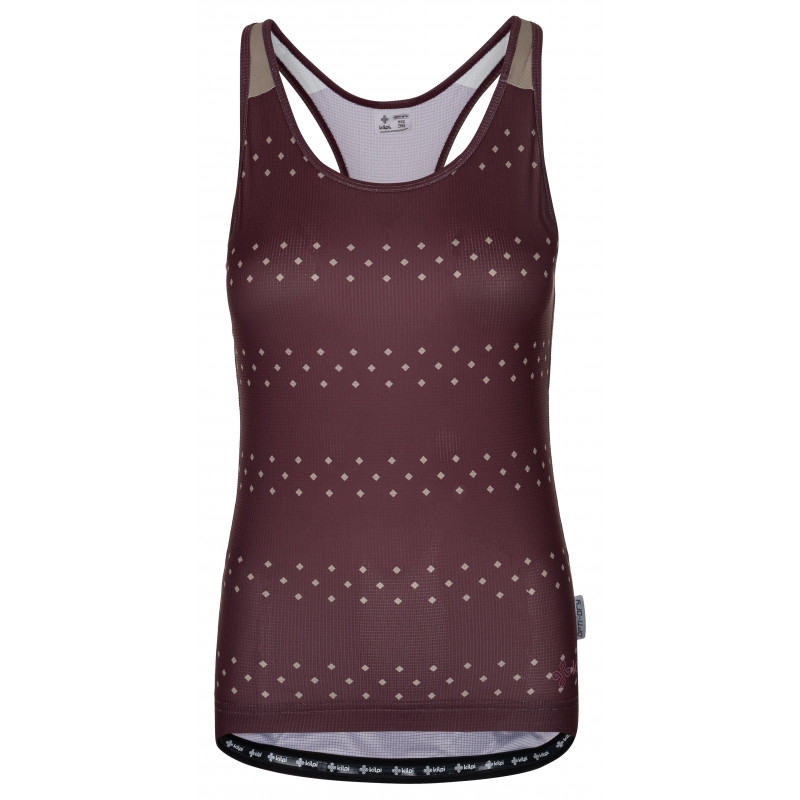 Tricou de ciclism pentru femei Kilpi Vai roșu închis lichidare