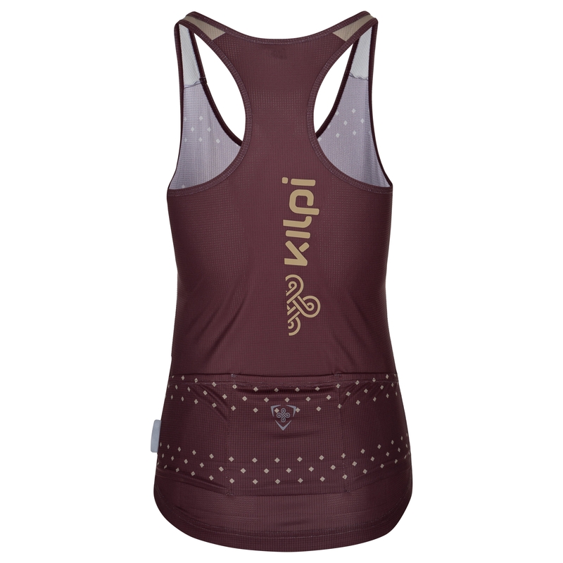 Tricou de ciclism pentru femei Kilpi Vai roșu închis lichidare