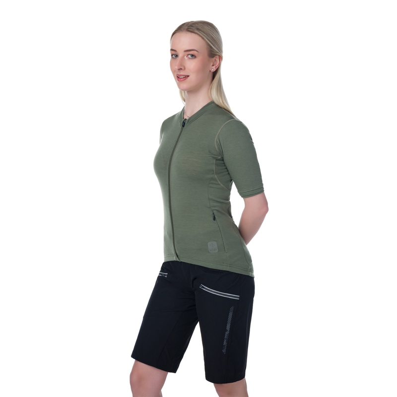 Tricou kaki Kilpi Mearil pentru femei, de culoare kaki lichidare