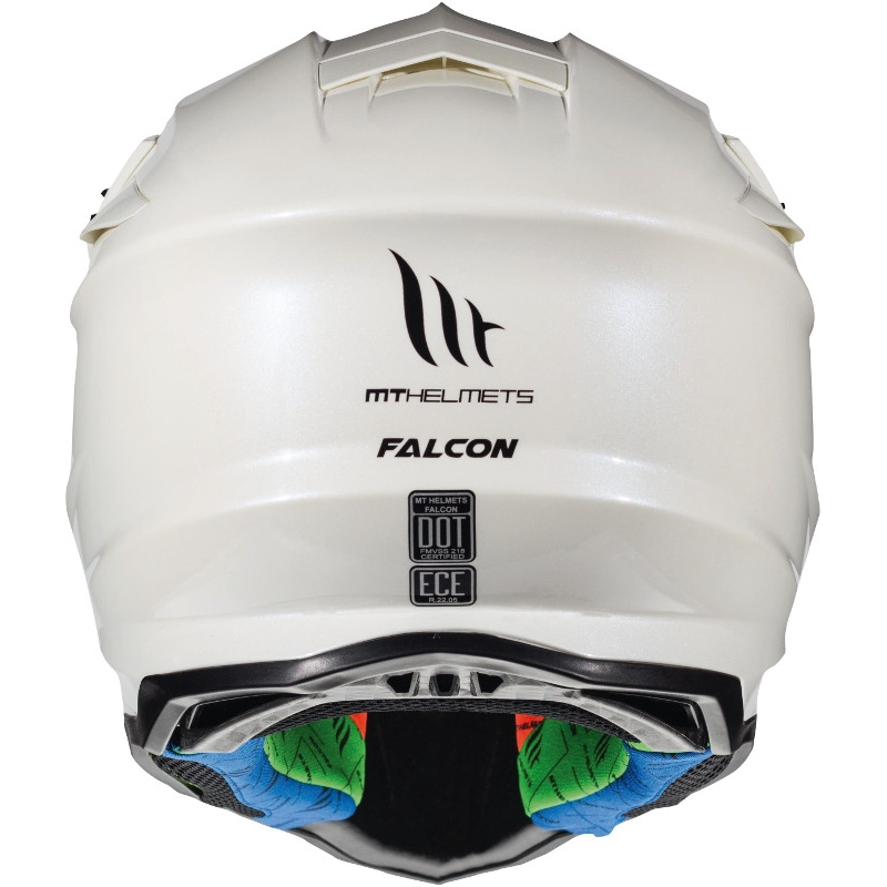 MT Falcon Solid Motocross Casca de motocross alb