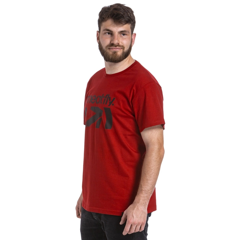 Tricou Meatfly Podium roșu închis lichidare
