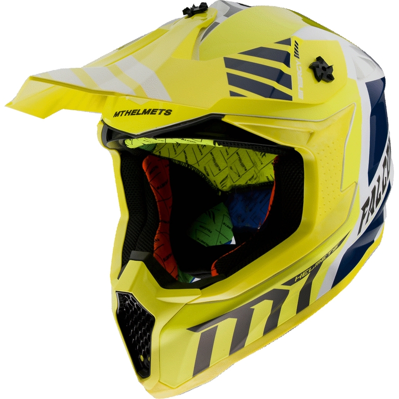MT Falcon Warrior Motocross Casca galbenă