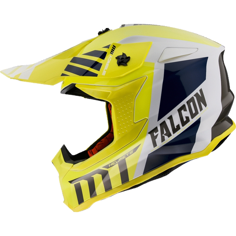 MT Falcon Warrior Motocross Casca galbenă
