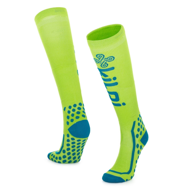 Kilpi Compress șosete de genunchi de culoare verde deschis lichidare