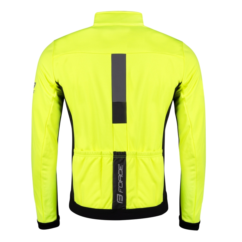 Jachetă de bicicletă FORCE Frost negru-fluo lichidare