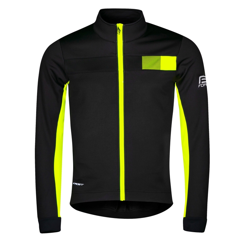 Jachetă pentru biciclete FORCE Frost negru-fluo lichidare