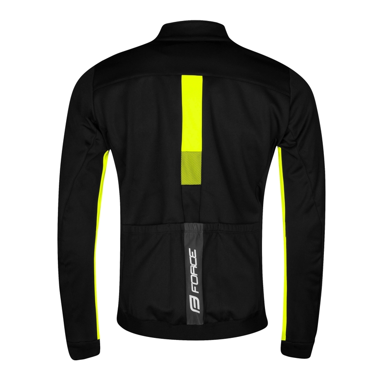 Jachetă pentru biciclete FORCE Frost negru-fluo lichidare