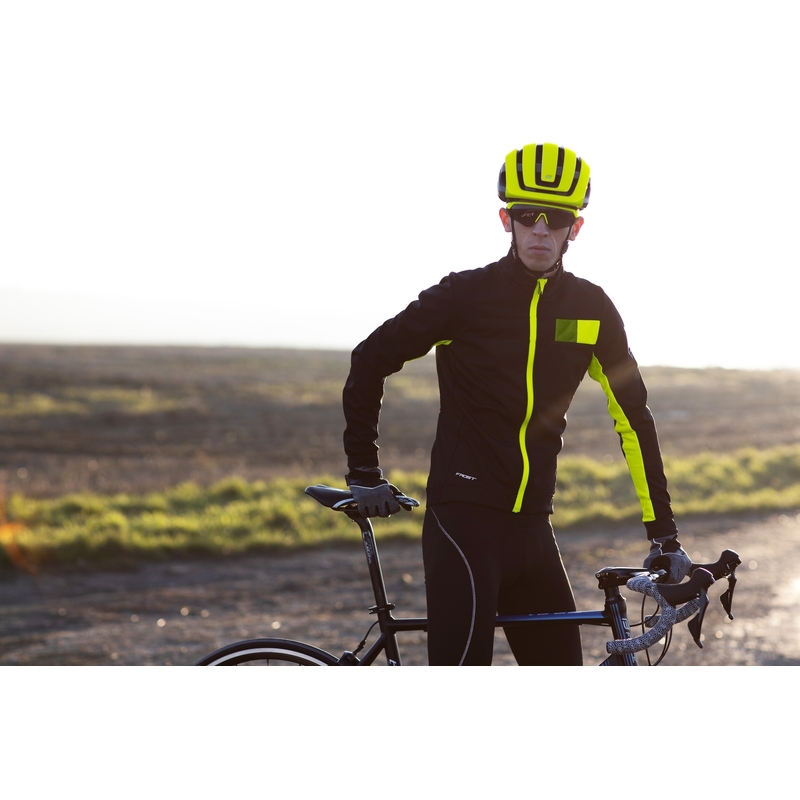 Jachetă pentru biciclete FORCE Frost negru-fluo lichidare