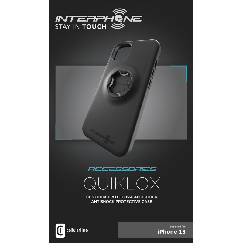 Capac de protecție Interphone QUIKLOX pentru Apple iPhone 13 negru