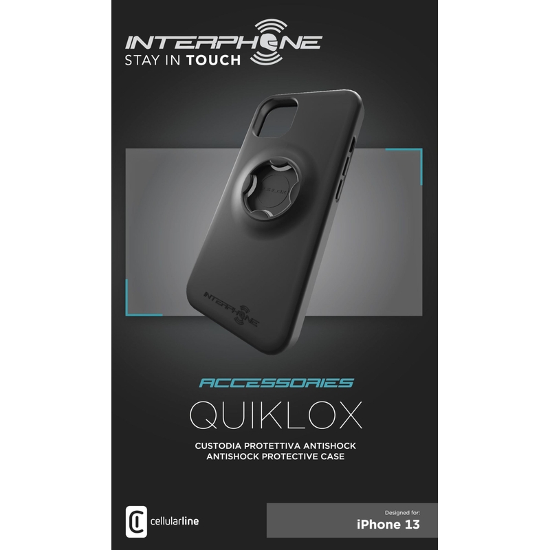 Capac de protecție Interphone QUIKLOX pentru Apple iPhone 13 Pro negru