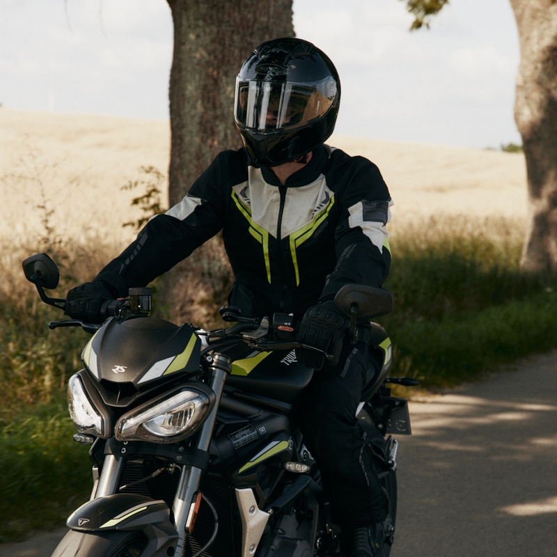 Jachetă de motocicletă Ozone Flow negru-gri-gri-galben-fluo lichidare