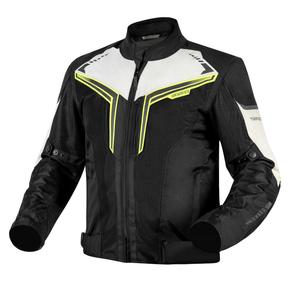 Jachetă de motocicletă Ozone Flow negru-gri-gri-galben-fluo