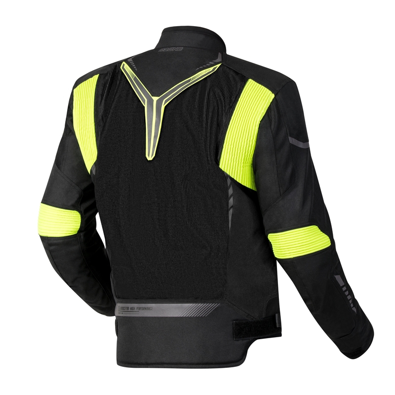 Jachetă de motociclist Ozone Flow negru-galben-fluo lichidare